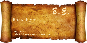 Baza Egon névjegykártya